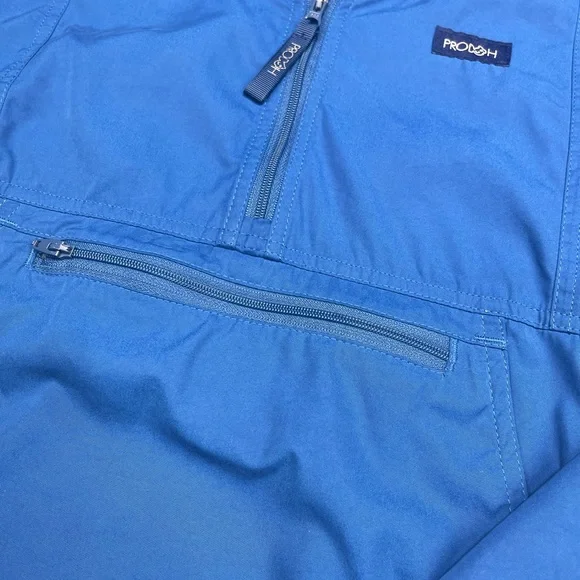 Prodoh Blue Hooded Windbreaker Anorak Jacket size 10 - Picture 7 of 10